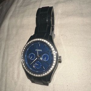 Black womens fossil watch
